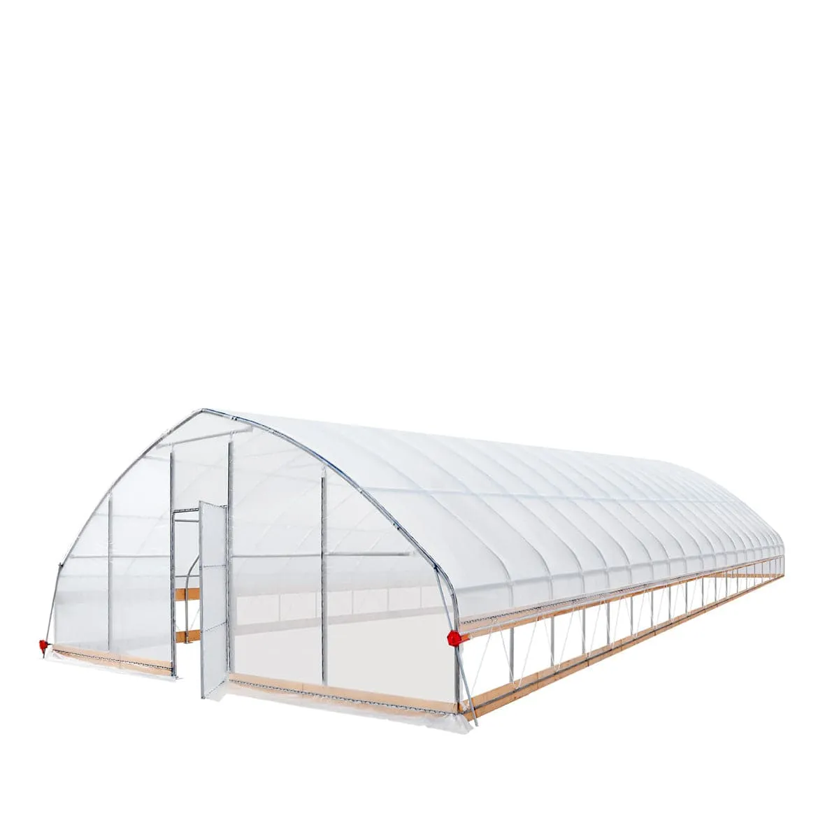 TMG Industrial 25’ x 80’ Tunnel Greenhouse Grow Tent w/6 Mil Clear EVA Plastic Film, Cold Frame, Hand Crank Roll-Up Sides, Peak Ceiling Roof, TMG-GH2580