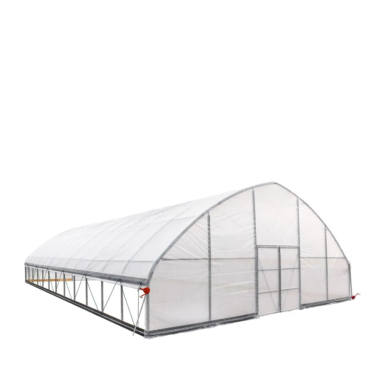 TMG Industrial 30’ x 50’ Tunnel Greenhouse Grow Tent w/6 Mil Clear EVA Plastic Film, Cold Frame, Hand Crank Roll-Up Sides, Peak Ceiling Roof, TMG-GH3050