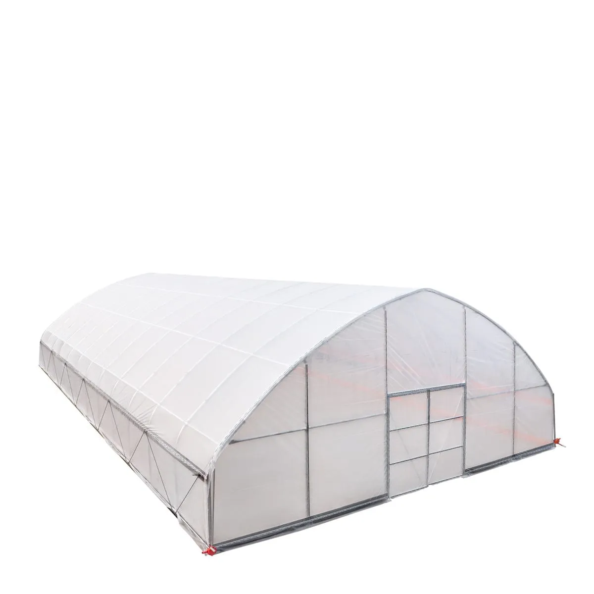 TMG Industrial 30’ x 50’ Tunnel Greenhouse Grow Tent w/6 Mil Clear EVA Plastic Film, Cold Frame, Hand Crank Roll-Up Sides, Peak Ceiling Roof, TMG-GH3050