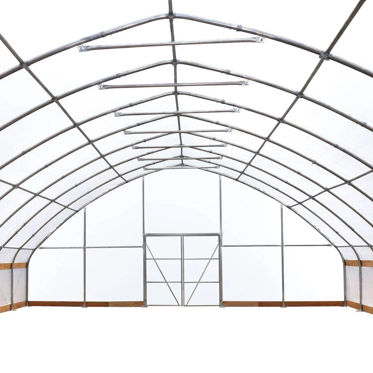 TMG Industrial 30’ x 50’ Tunnel Greenhouse Grow Tent w/6 Mil Clear EVA Plastic Film, Cold Frame, Hand Crank Roll-Up Sides, Peak Ceiling Roof, TMG-GH3050