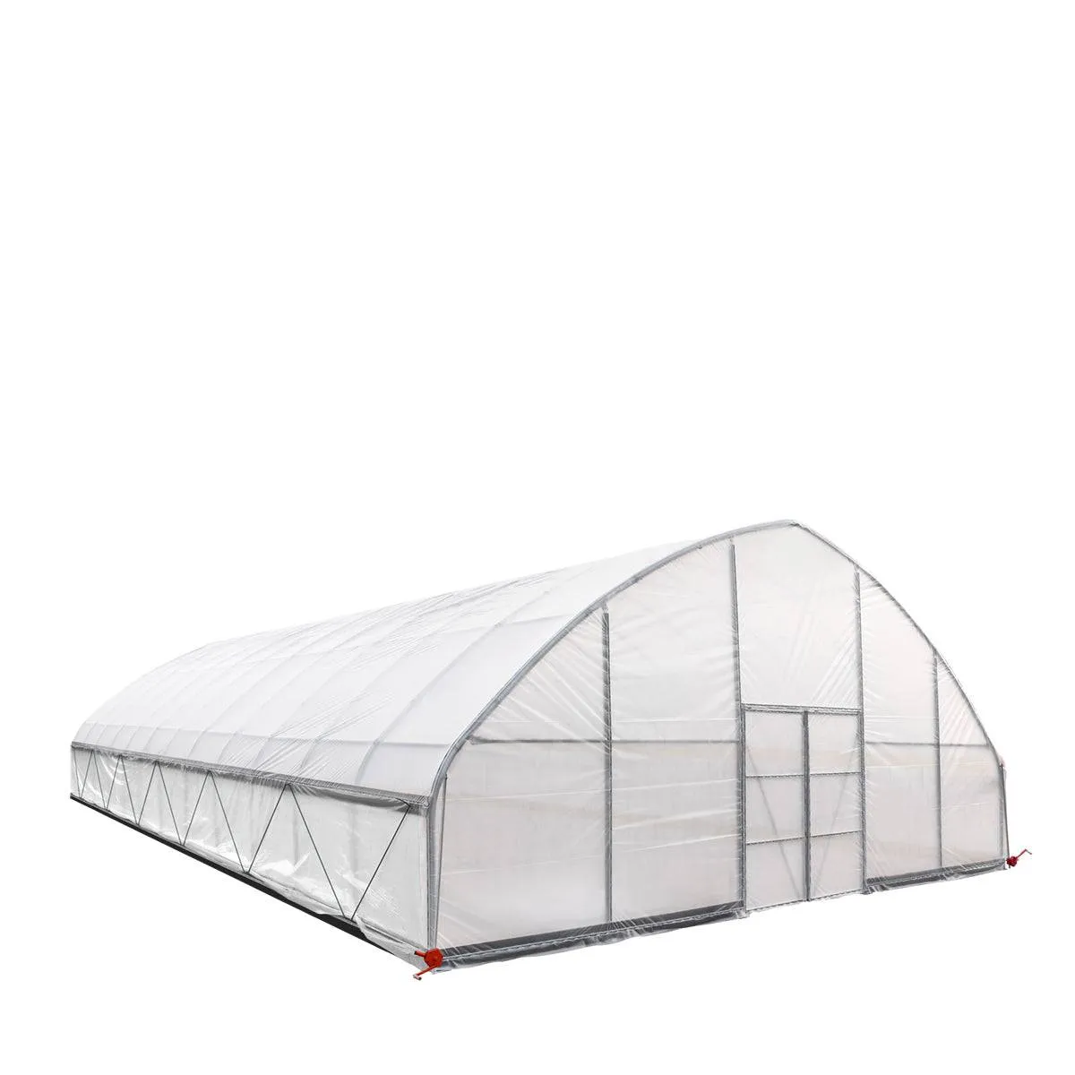 TMG Industrial 30’ x 50’ Tunnel Greenhouse Grow Tent w/6 Mil Clear EVA Plastic Film, Cold Frame, Hand Crank Roll-Up Sides, Peak Ceiling Roof, TMG-GH3050