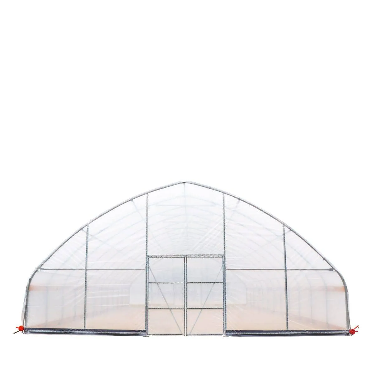 TMG Industrial 30’ x 50’ Tunnel Greenhouse Grow Tent w/6 Mil Clear EVA Plastic Film, Cold Frame, Hand Crank Roll-Up Sides, Peak Ceiling Roof, TMG-GH3050