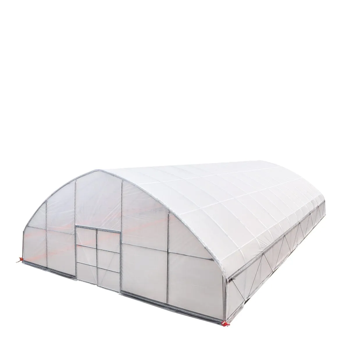 TMG Industrial 30’ x 50’ Tunnel Greenhouse Grow Tent w/6 Mil Clear EVA Plastic Film, Cold Frame, Hand Crank Roll-Up Sides, Peak Ceiling Roof, TMG-GH3050