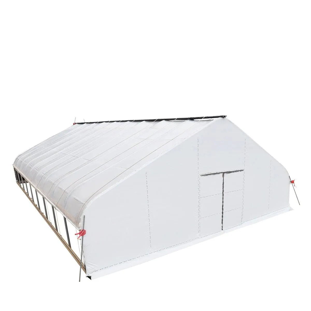 TMG Industrial Pro Series 30’ x 40’ Light Deprivation Two Layer Cover Greenhouse Grow Tent, 6-mil Blackout Tarp and Clear Film, Cold Frame, Hand Crank Roll-Up Sides, Peak Ceiling Roof, TMG-GHD3040