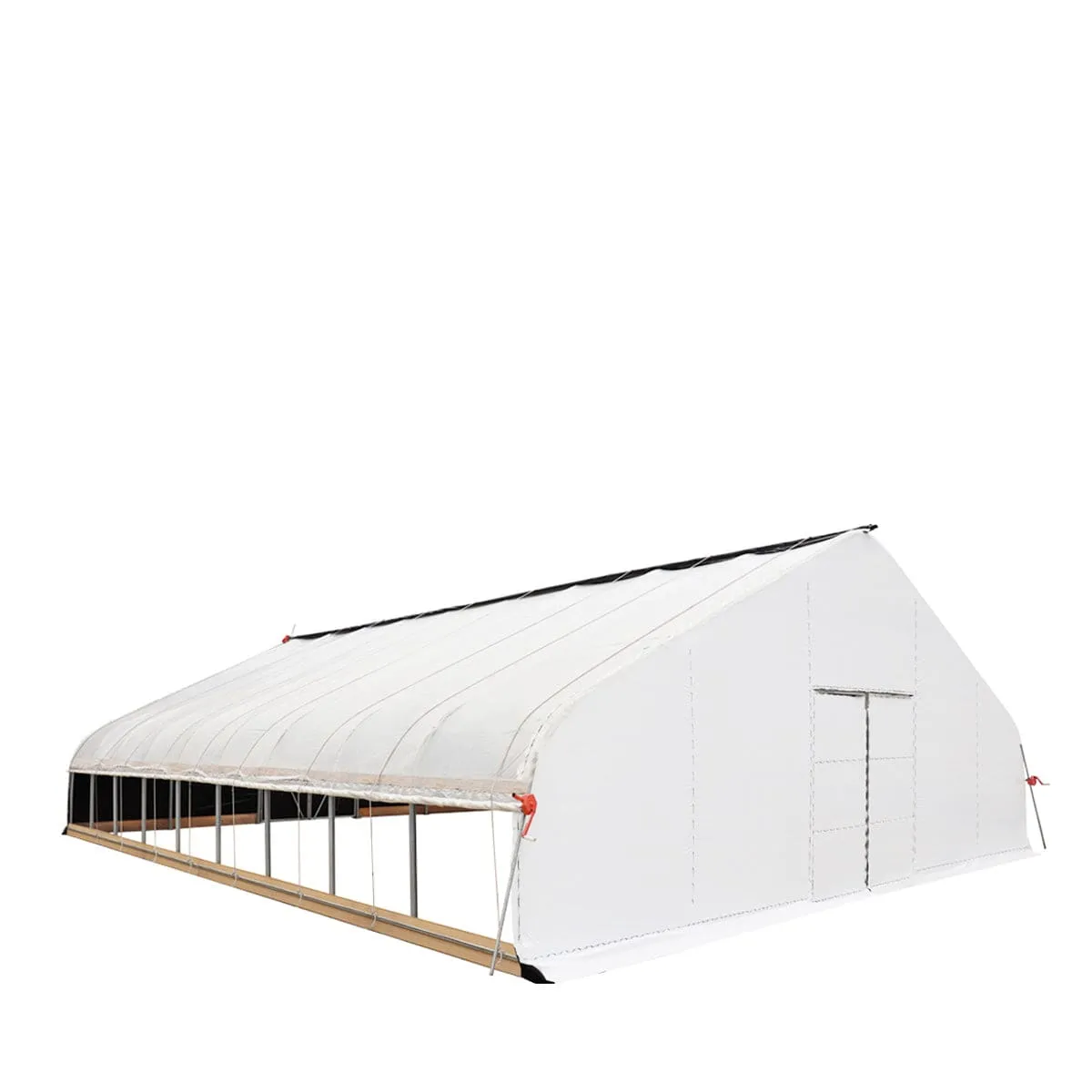 TMG Industrial Pro Series 30’ x 40’ Light Deprivation Two Layer Cover Greenhouse Grow Tent, 6-mil Blackout Tarp and Clear Film, Cold Frame, Hand Crank Roll-Up Sides, Peak Ceiling Roof, TMG-GHD3040