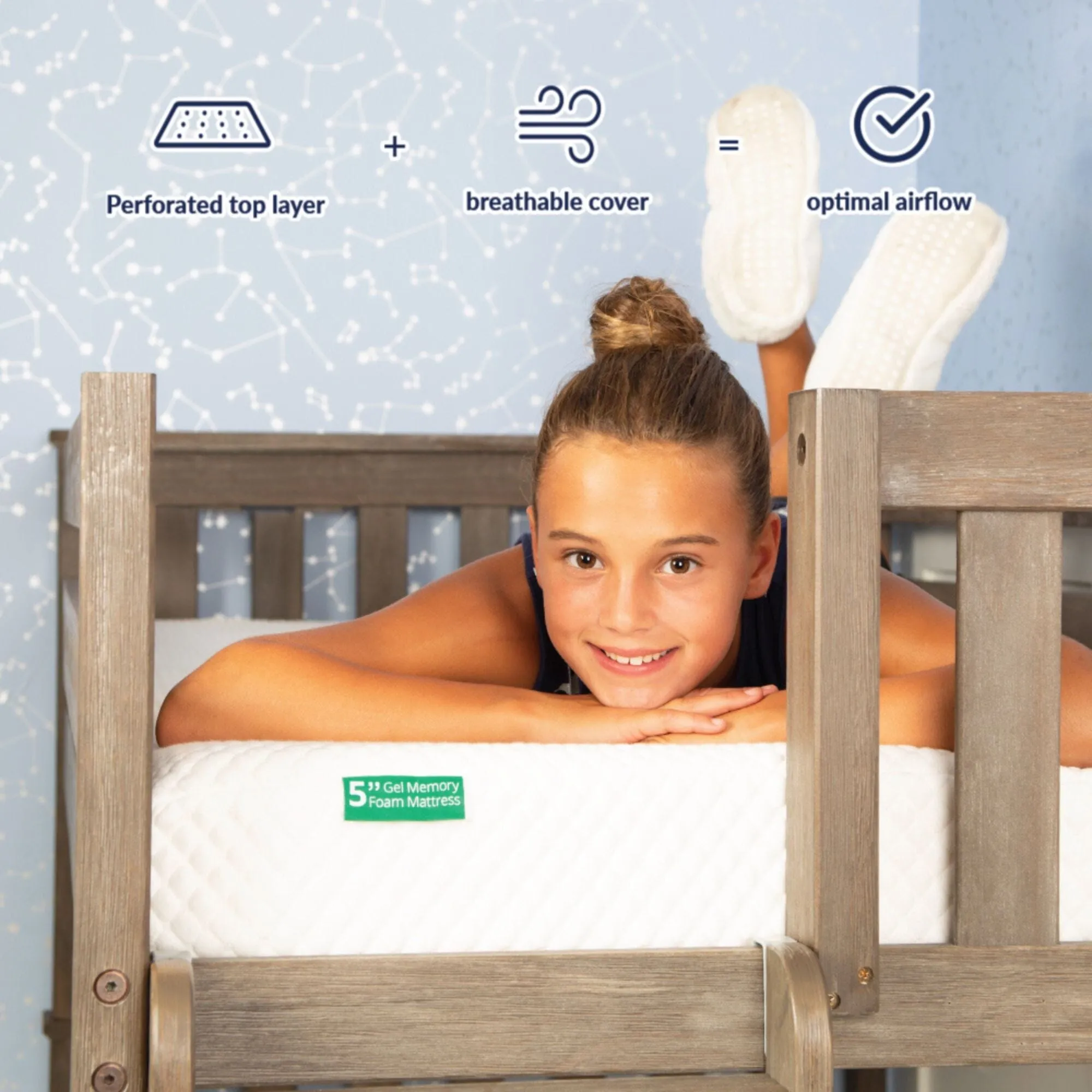 Two Pack 5-Inch Full Memory Foam Mattress