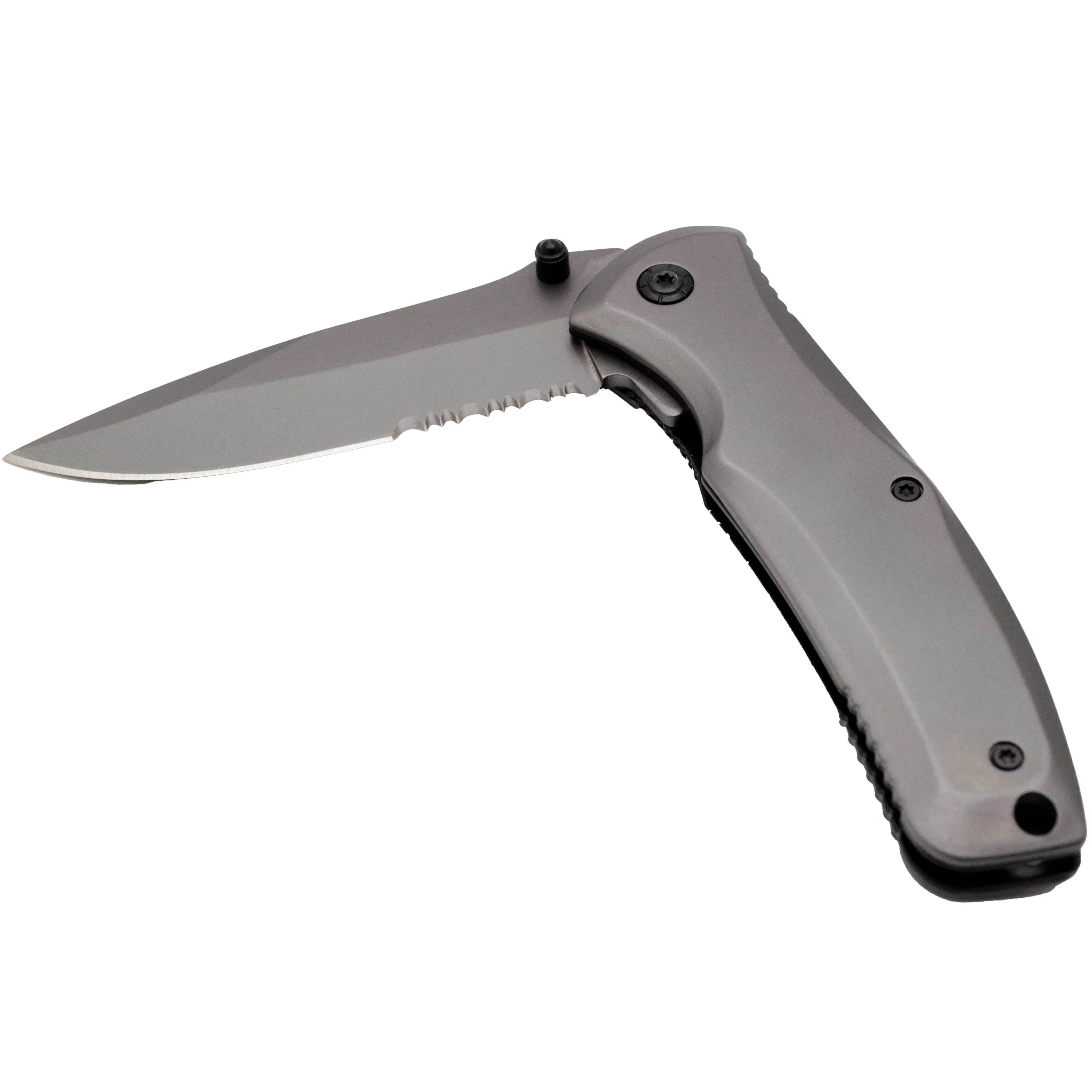 Visol Pendragon Serrated Pocket Knife - Gunmetal