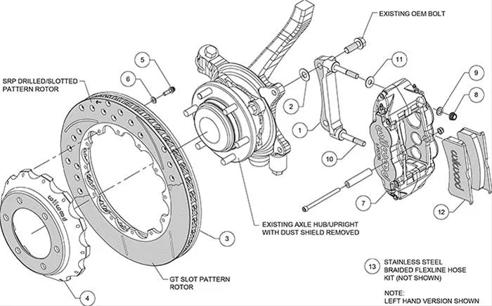 Wilwood Forged Narrow Superlite 6R Big Brake Front Brake Kits 140-14577-R