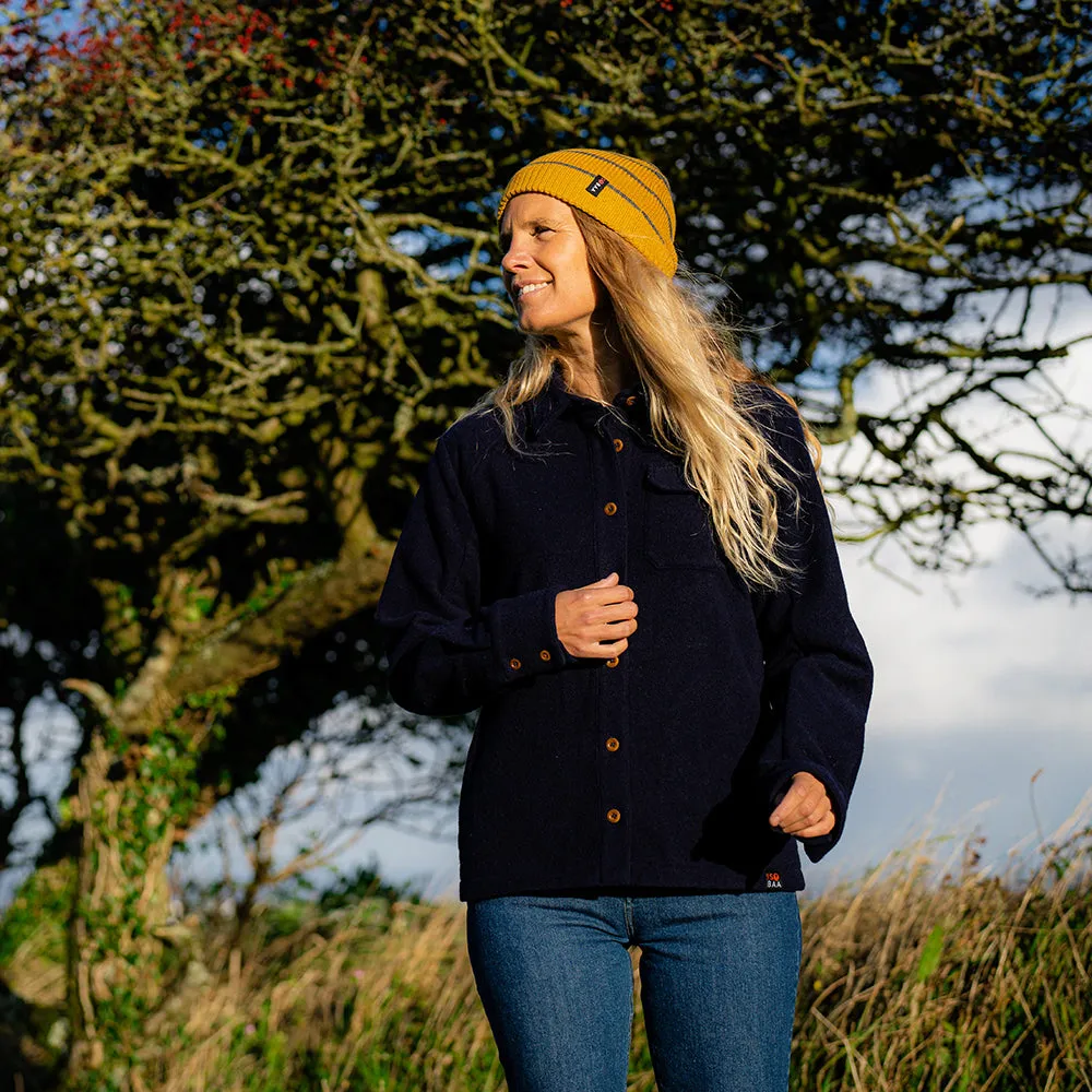 Womens Merino Blend Mountain Shirt (Navy)